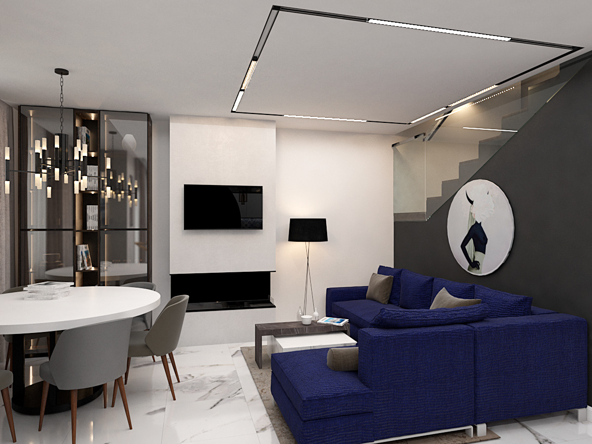 Кухня-столовая-гостиная. Таунхауз. 1-й этаж-3