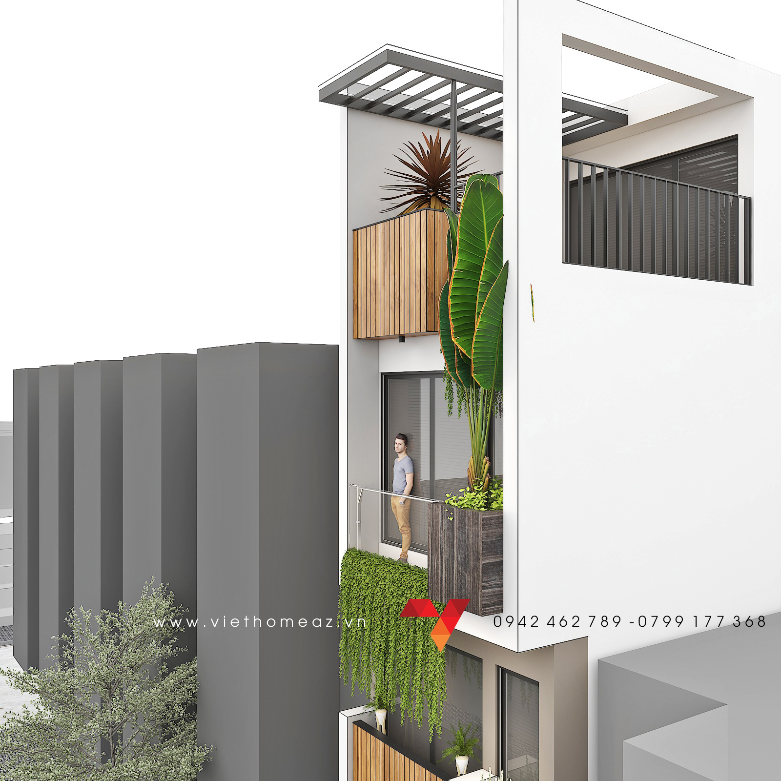 河内龙边市房屋设计丨AngolaBie丨Kiến Trúc – Nội Thất VietHome-13