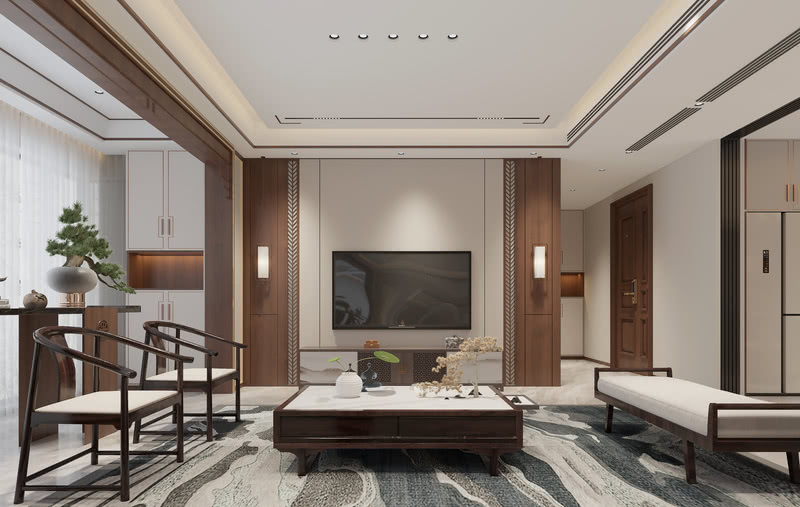 碧桂园揽湖苑下沉设计 | 一楼新中式负一层现代极简-5