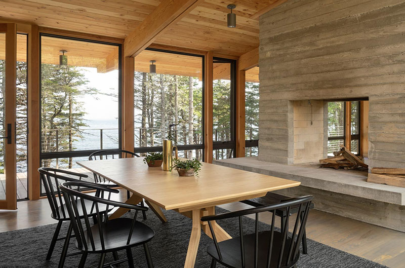 Maine 国家森林公园中的现代生态设计木屋-8