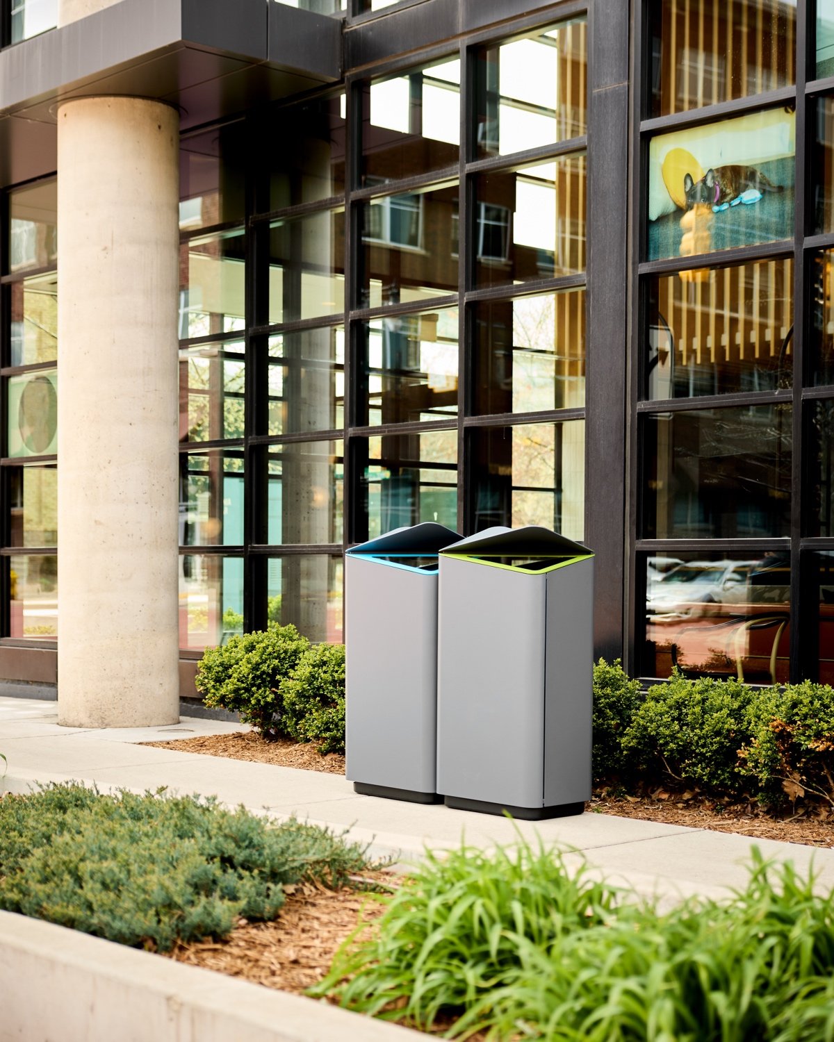 Rockford Litter Bins by Michael Welsh for Landscape Forms | Azure Magazine-5