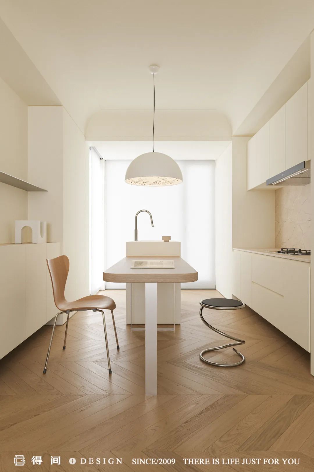 得间设计 | 静谧中自然生长着的奶油极简宅-42