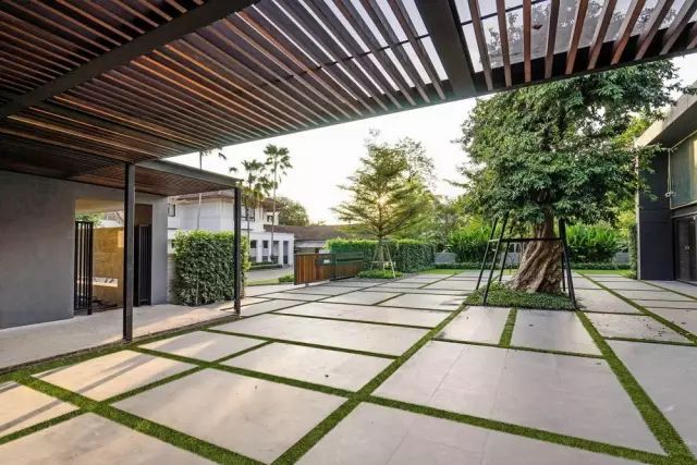 创意铺装设计，草坪与硬质材料的美妙融合-15