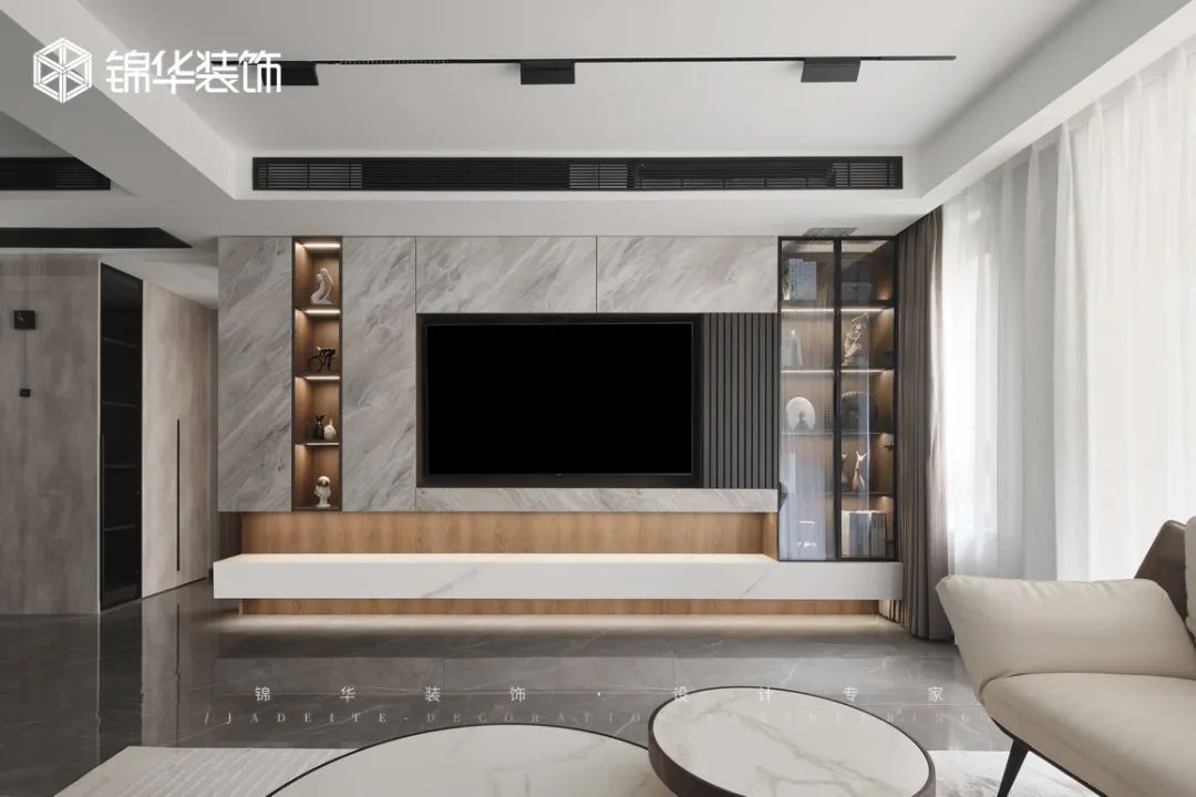 南京阅山居 160㎡现代简约家居设计丨中国南京丨锦华装饰-15