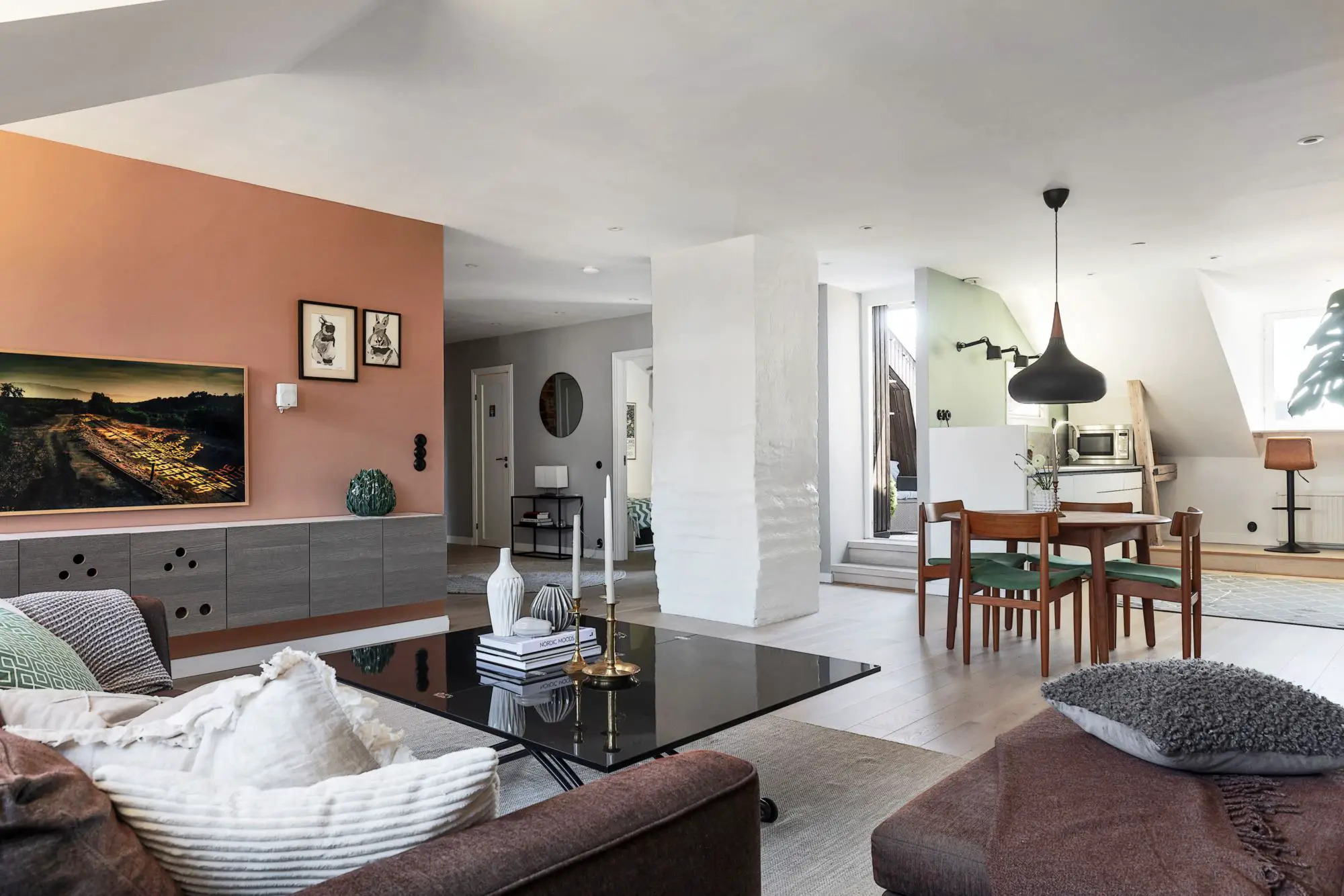 瑞典绿色陶土风格阁楼设计-4