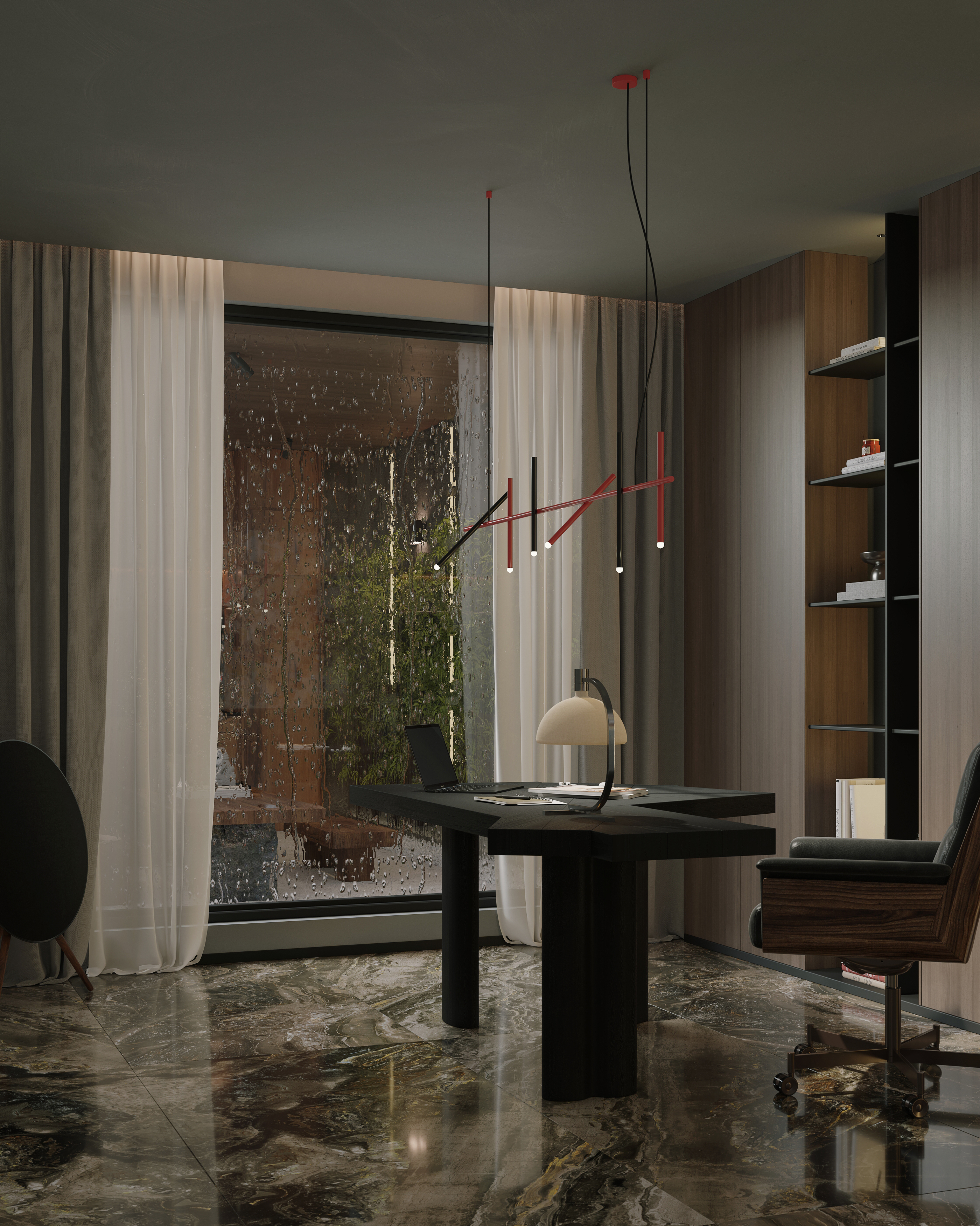 绘感视觉设计——雨后 现代别墅庭院设计案例-4