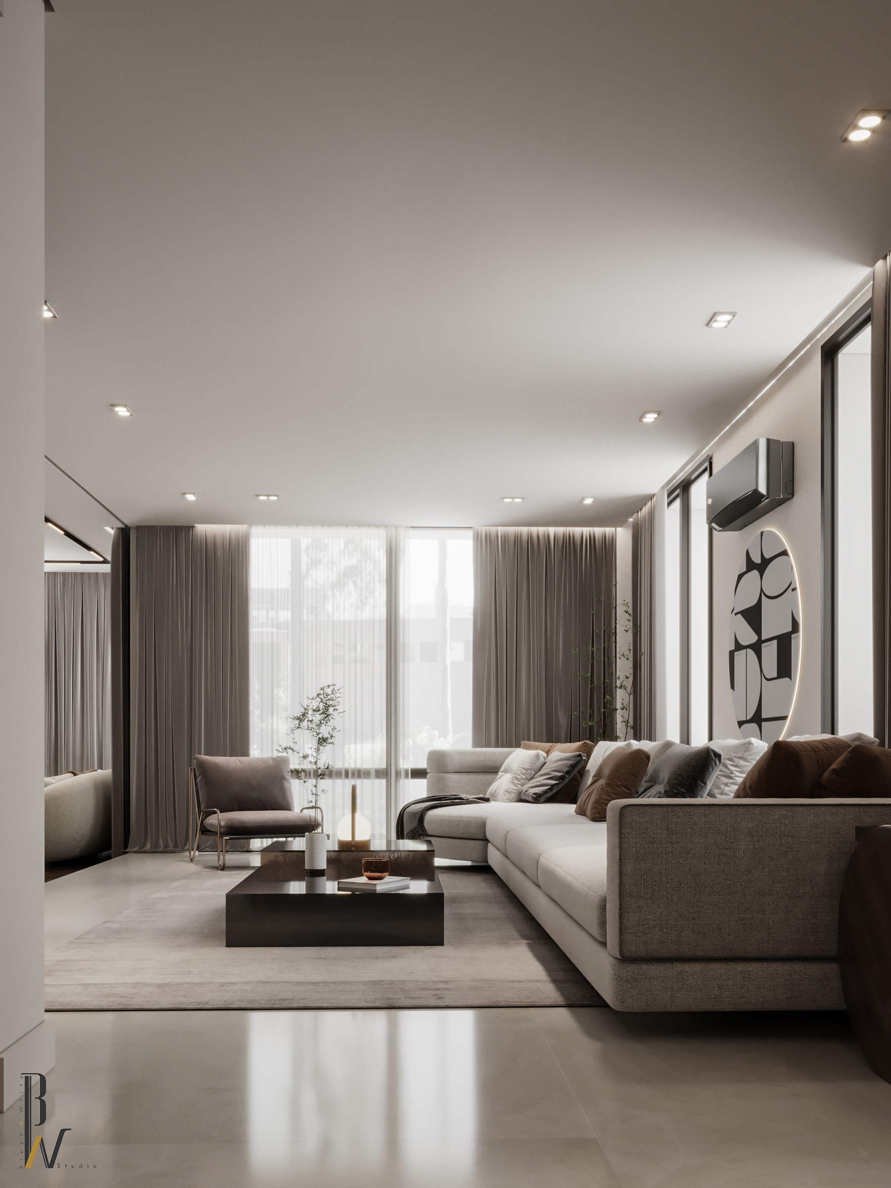 大厅和主卧室丨摩洛哥丨Black N White-34