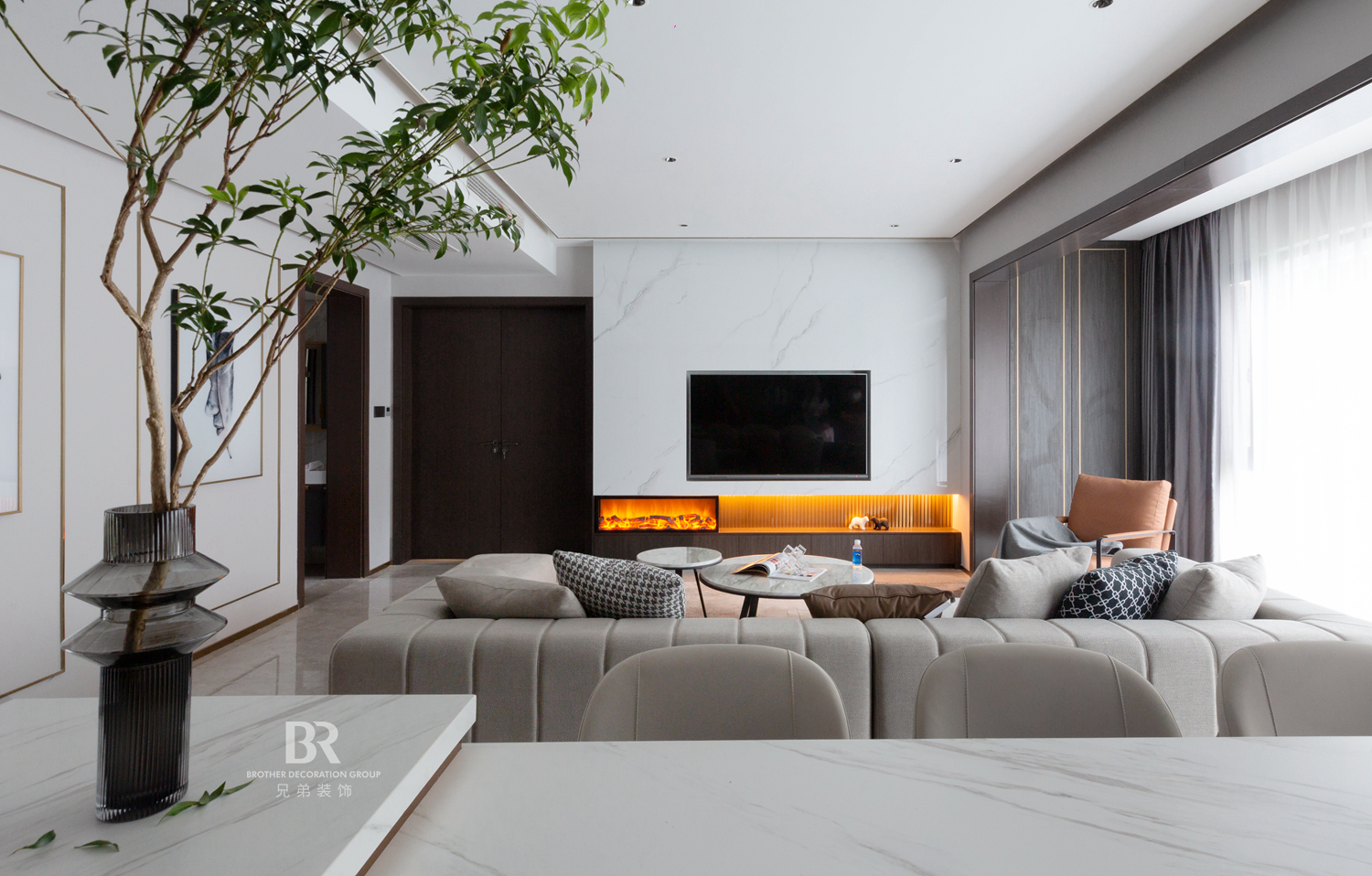 中粮祥云现代风格装修设计案例丨兄弟装饰-10