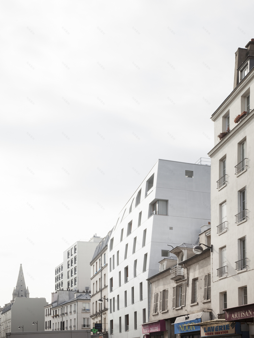 巴黎圣莫尔街 10 号,14 套住宅++1 零售空间的创意设计-28