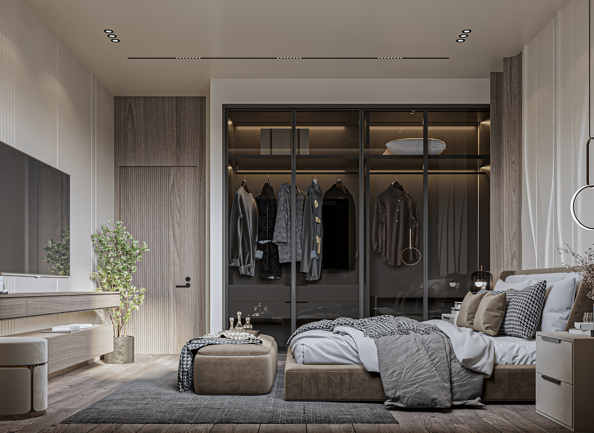 极简主义主卧设计丨ASER WALEED-4