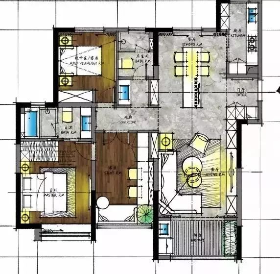 18 种户型设计方案 | 专业室内设计师的灵感之作-25