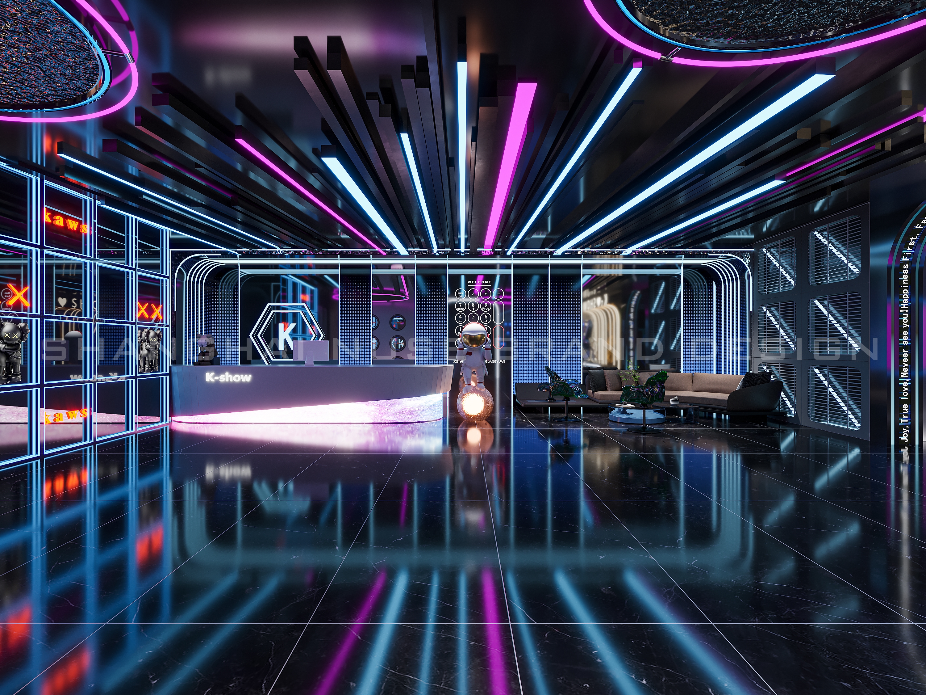 赛博朋克风KTV设计丨木村空间设计有限公司-1