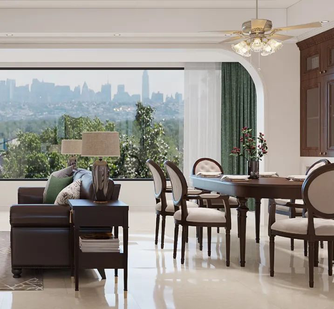 180㎡美式风叠墅设计，竟靠拱形门洞+跳色设计火出圈！-2