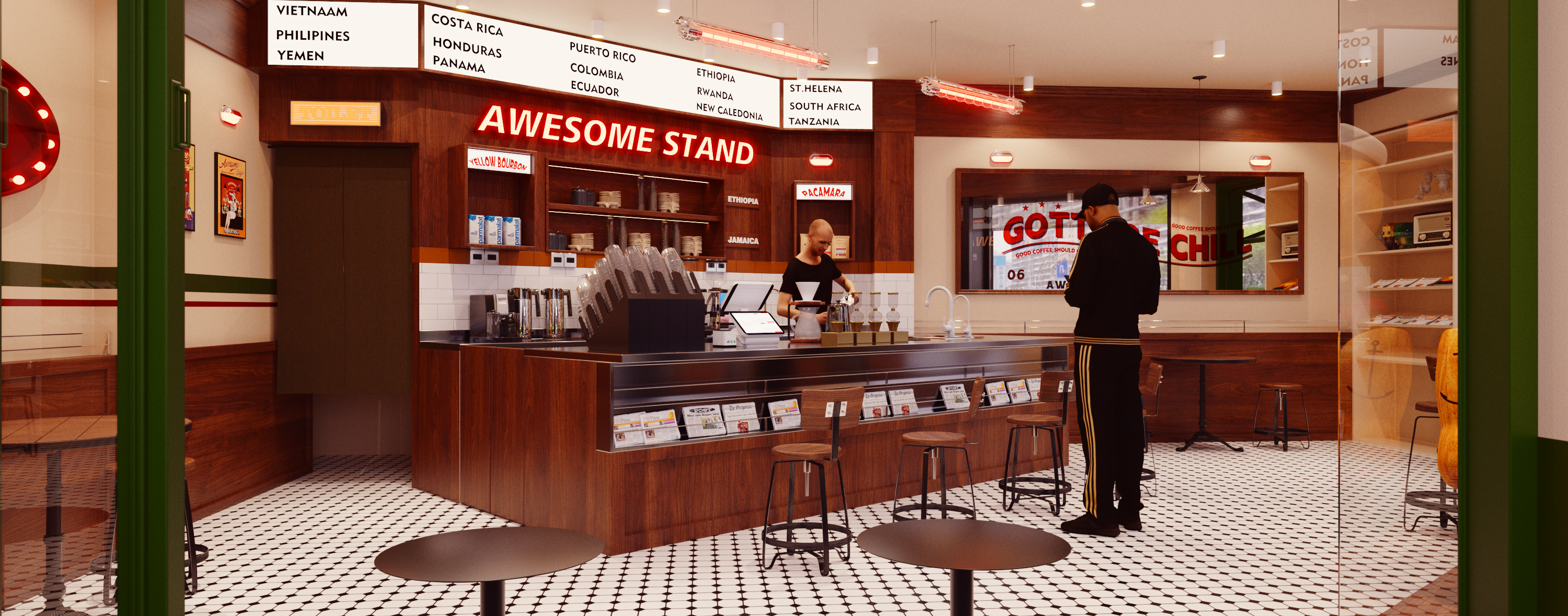 AWESOME COFFEE 阿婶咖啡#咖啡门店#门头设计#商业设计-8