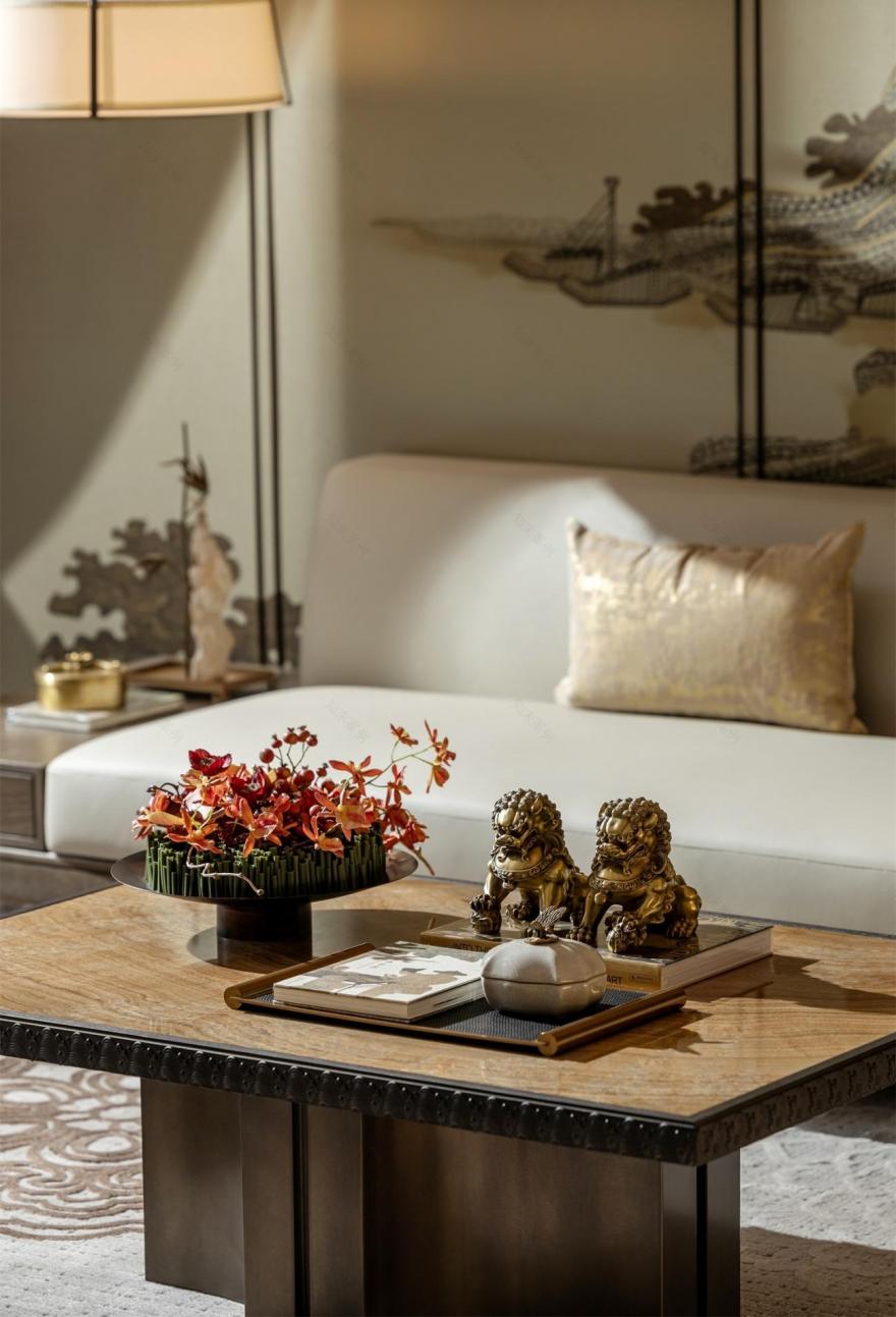 长沙电建泷悦长安424㎡下叠别墅样板间丨中国长沙丨深圳市盘石室内设计有限公司-3