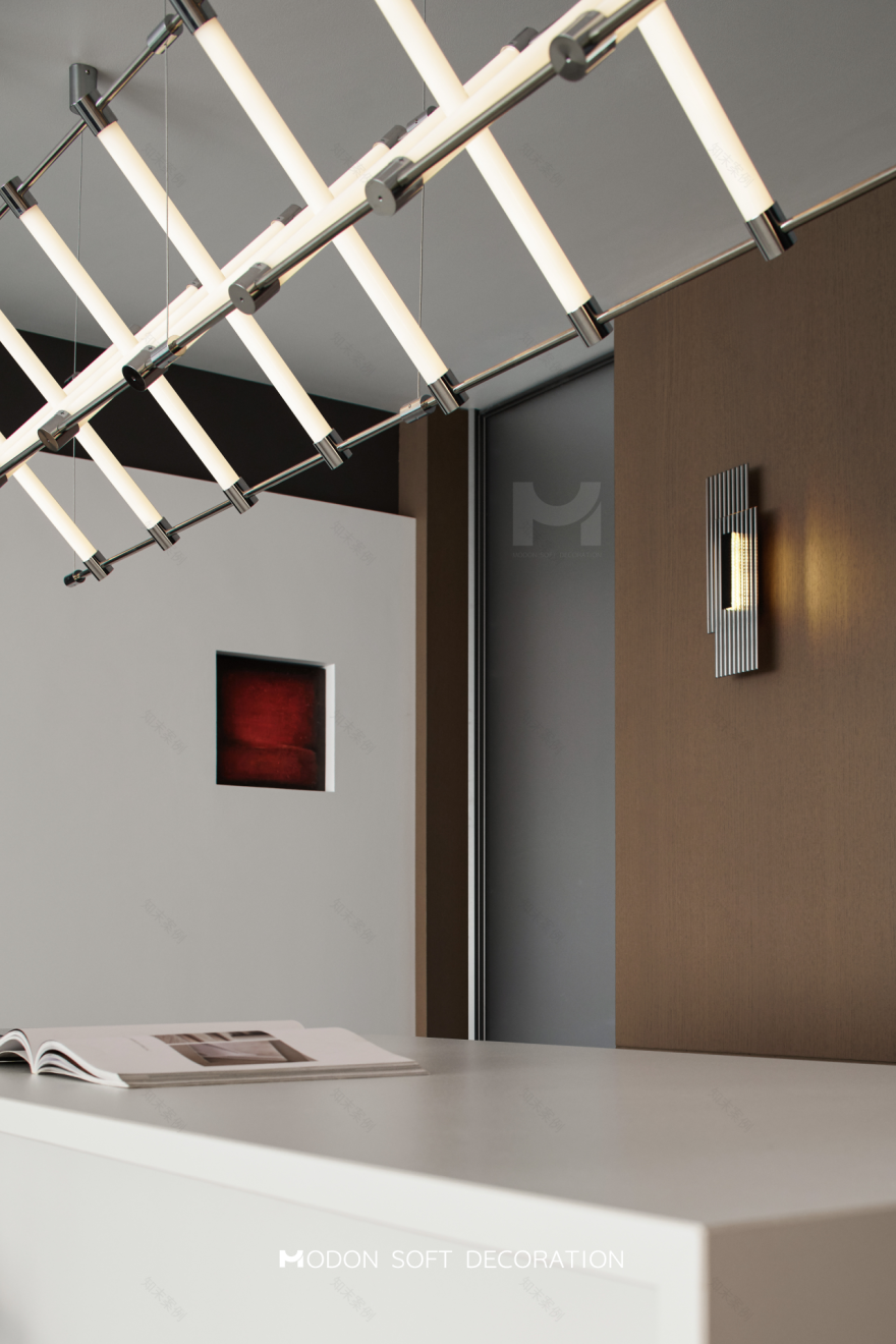 河北石家庄 178㎡黑与红的优雅交响丨中国河北丨青禾设计-23