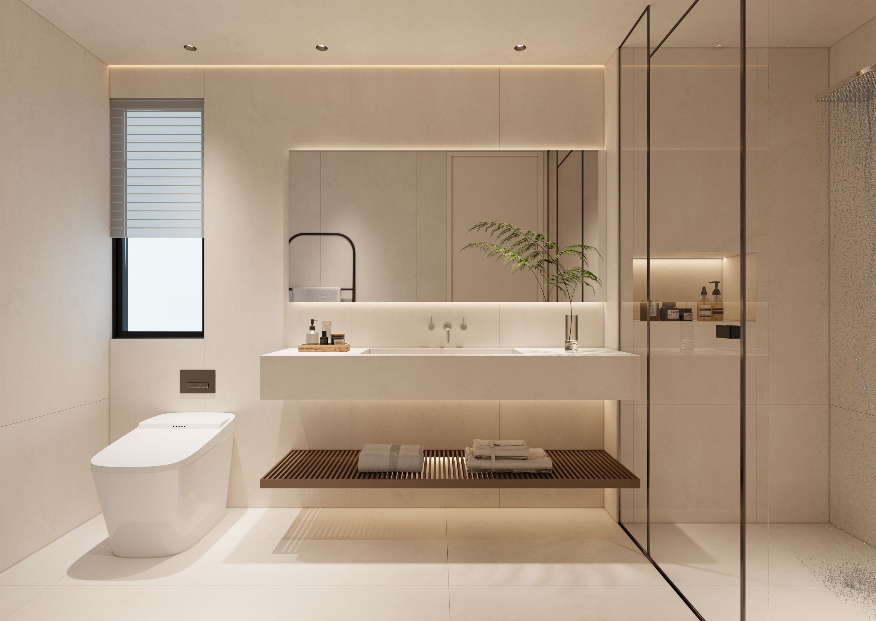 《甜度47%》·悬浮式奶油风套房的克制定律丨冈舍效果图表现-11