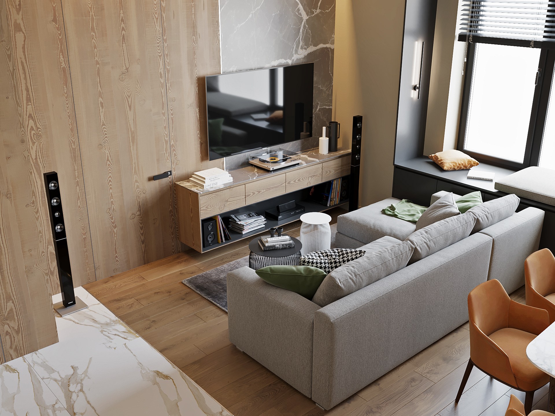 68㎡小空间公寓设计 打造出现代家居新时尚！-2