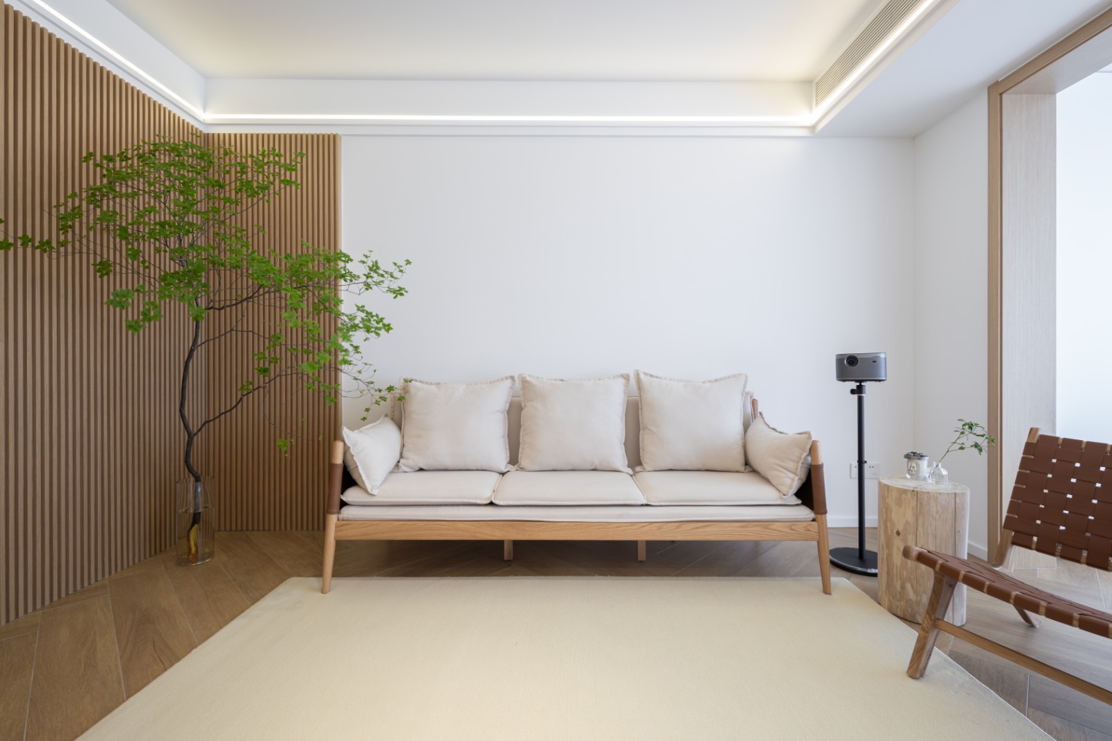 小户型日式原木风婚房设计,舒适惬意的喵汪之家-6