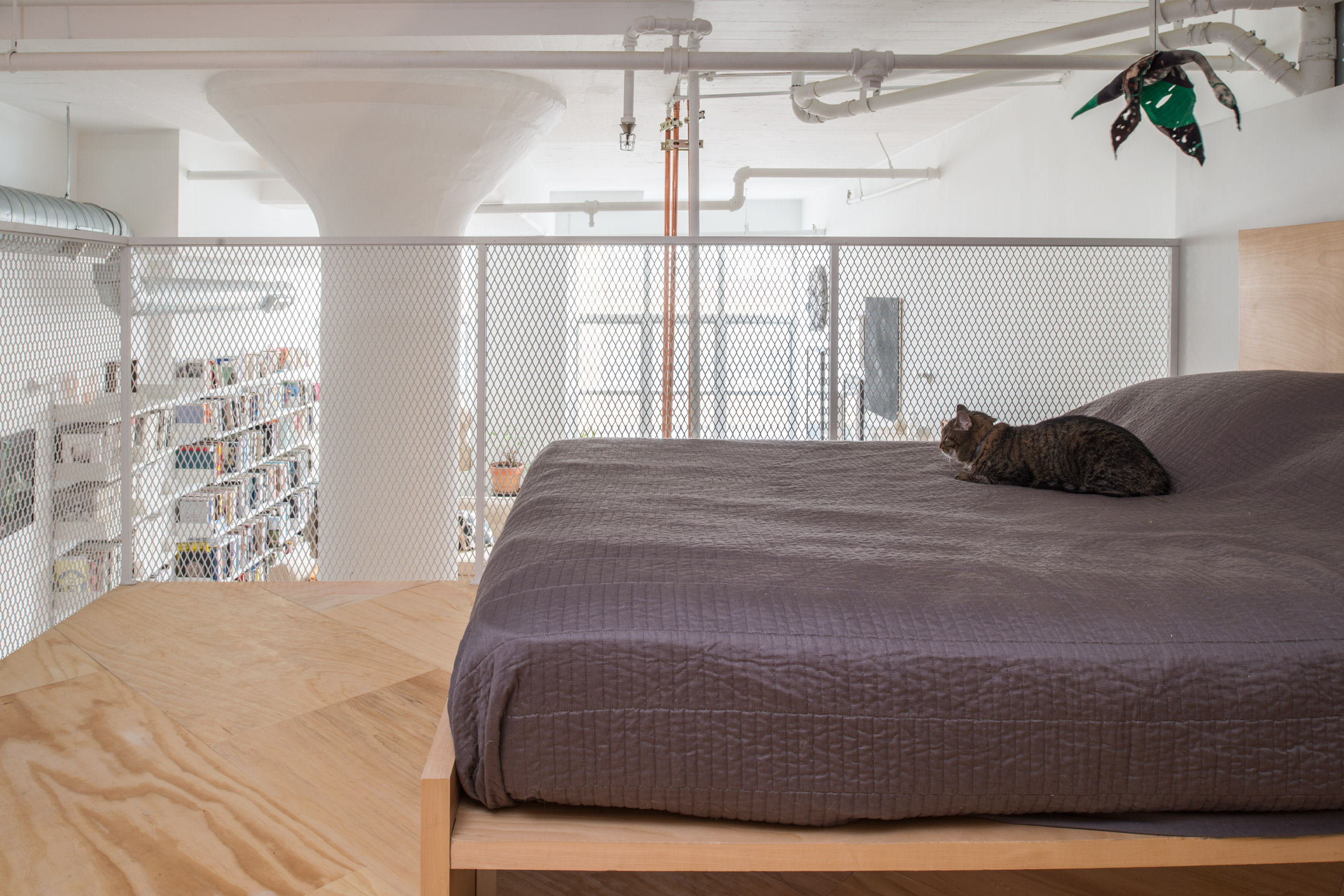 New Affiliates renovates Bed-Stuy Loft with plywood mezzanine-17