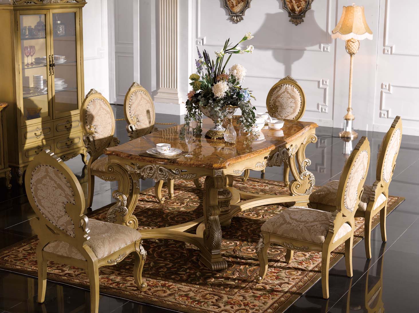 高清古典美式风格 卧室客厅餐厅书房家具场景图片素材-4-1