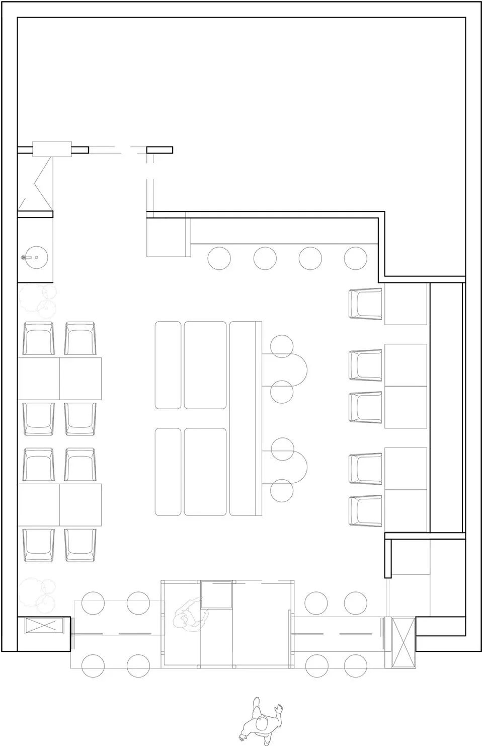 上海 60㎡晶莹剔透米粉店，简洁明快空间设计-13