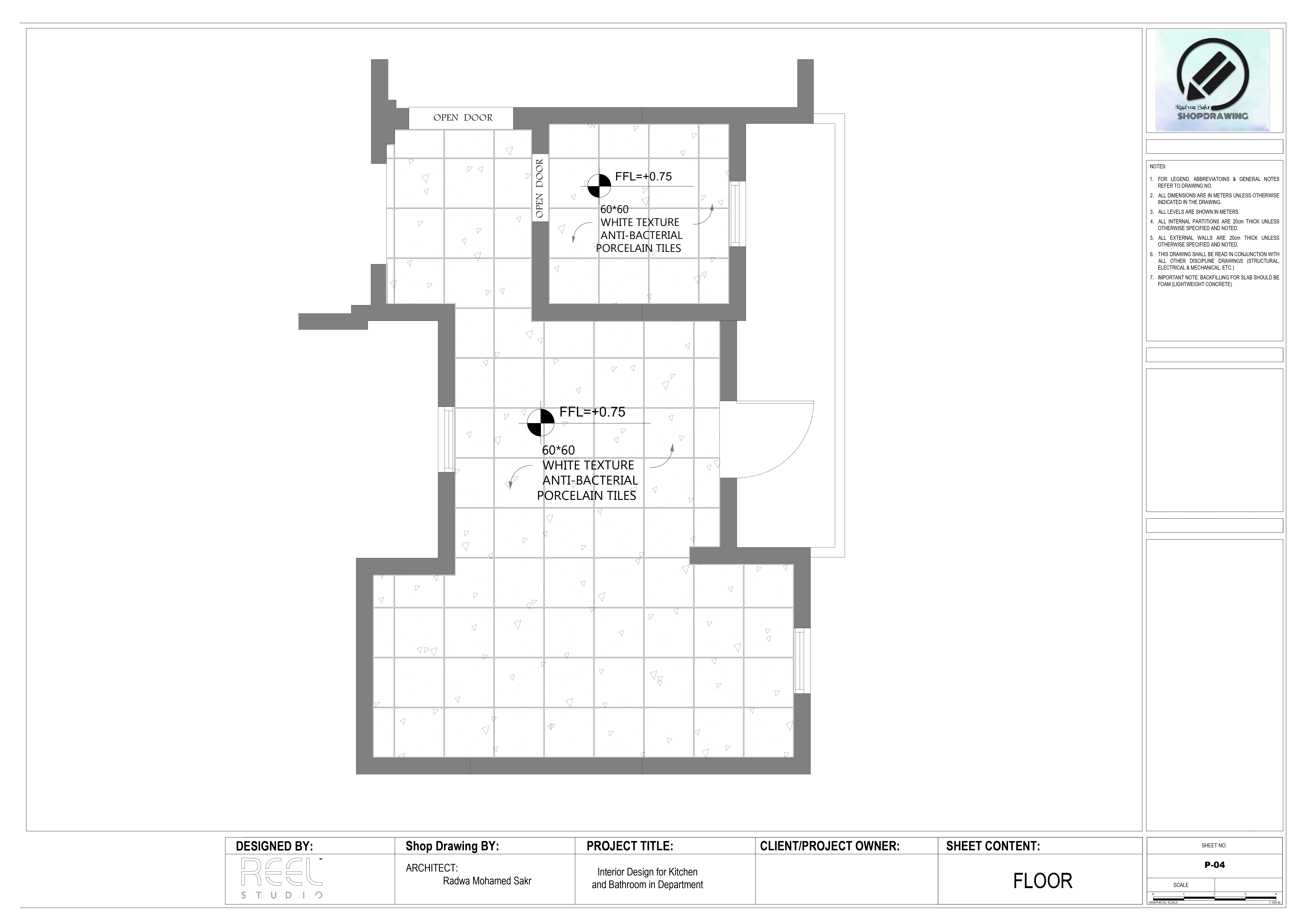 厨房和浴室施工图丨埃及开罗丨Reel Studio-7