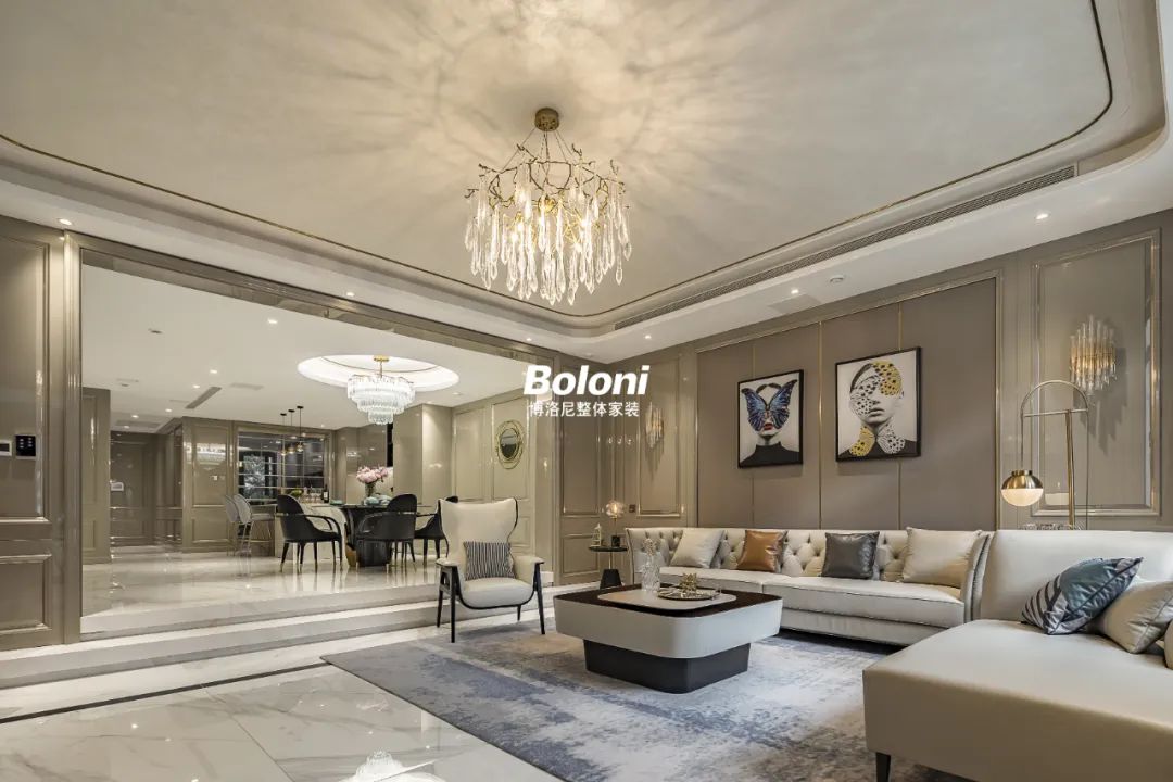 远洋天著 480㎡轻奢混搭风,打造和谐而多彩的家-18