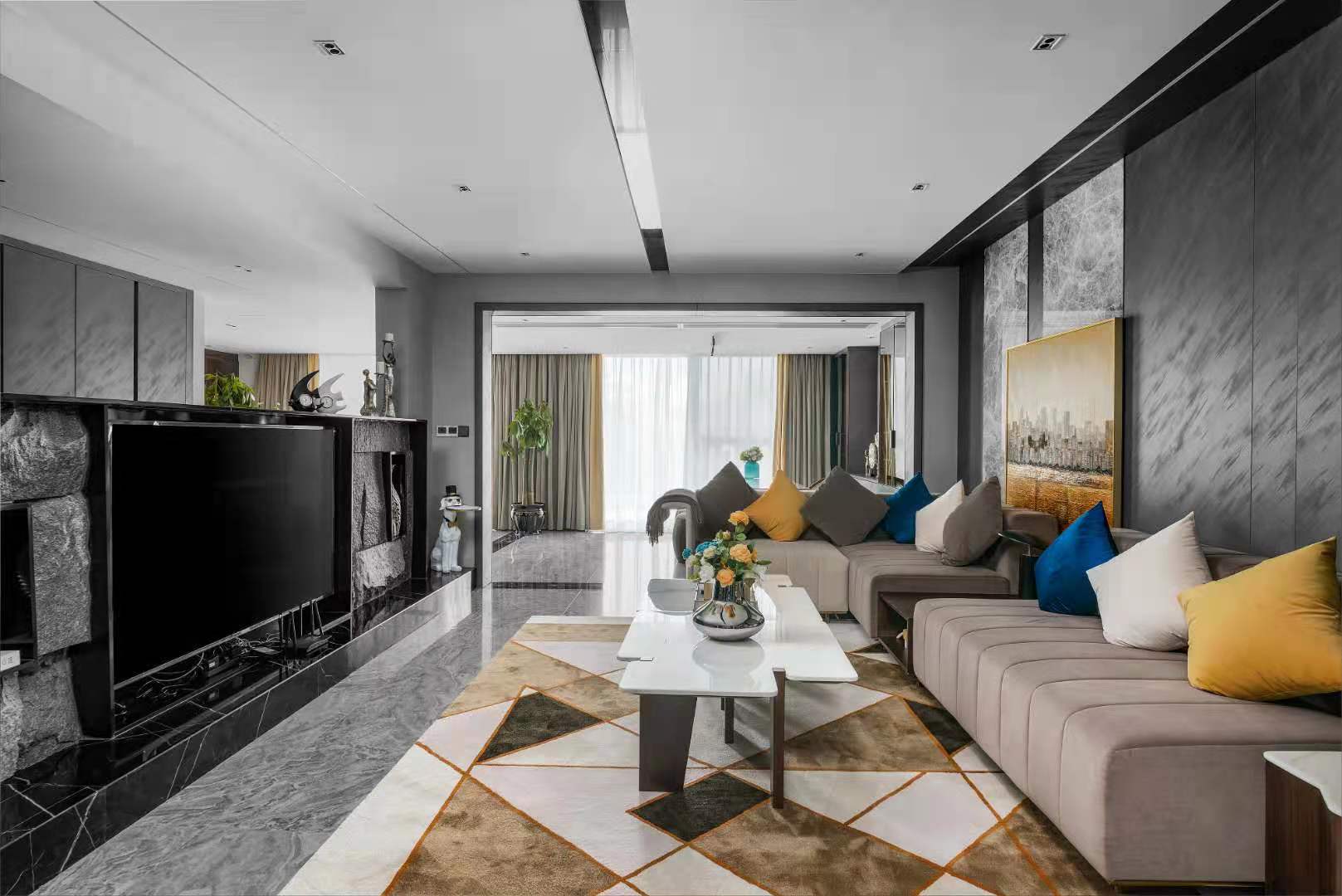 现代黑白灰下的温馨居所丨中国遵义丨陈国民设计团队-12