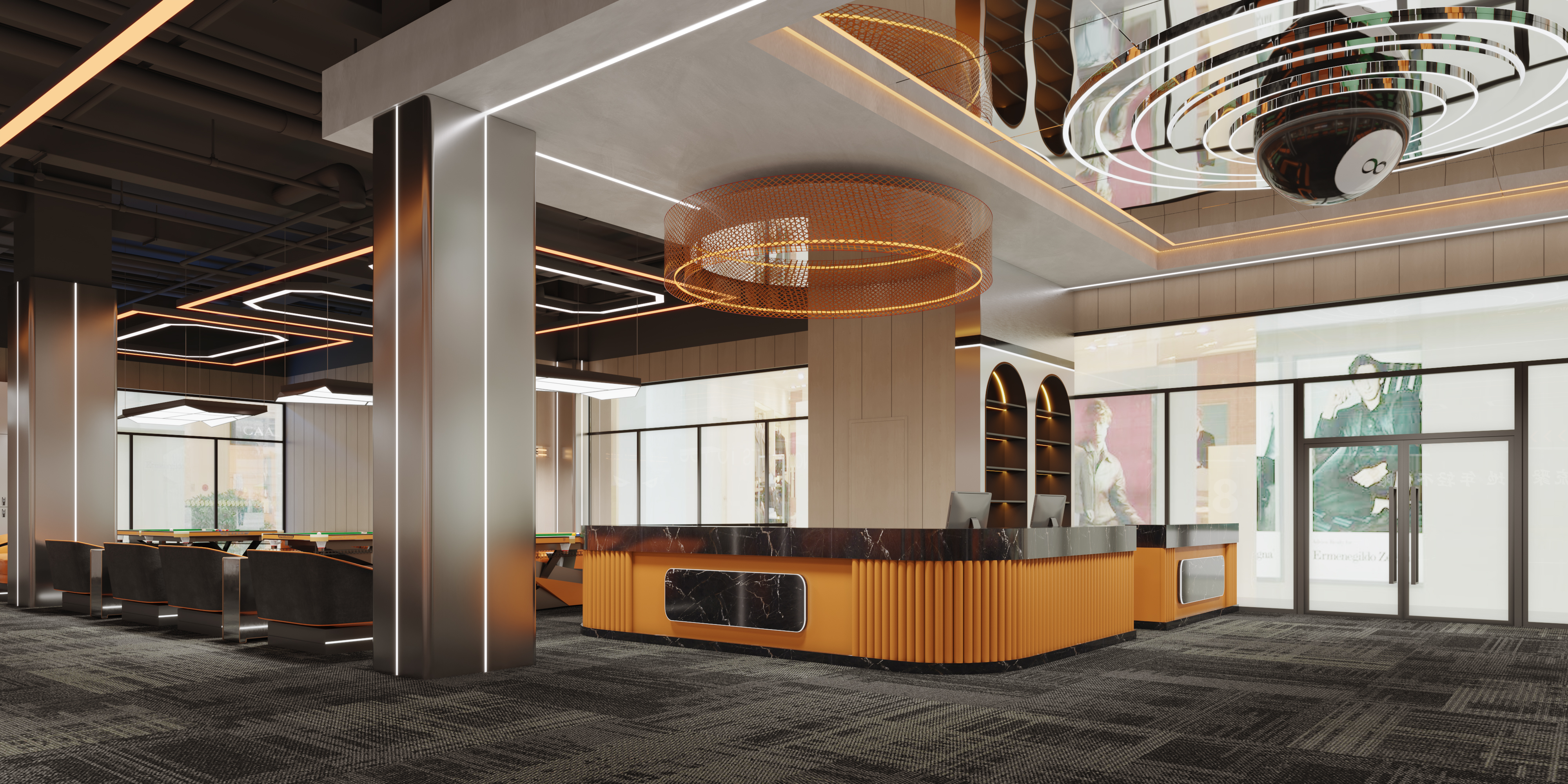 工装台球厅——佐尚视觉-1