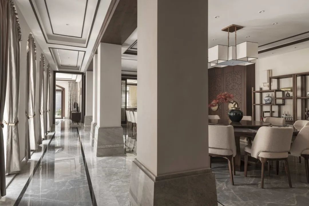 别墅非家装丨1100平方新中式，闲雅宁静的意蕴美-39