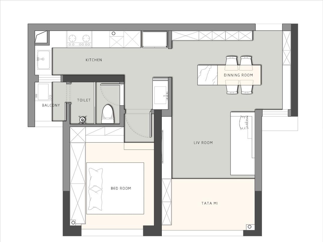 53㎡小家打造 100㎡实用空间丨中国深圳丨东马设计-14