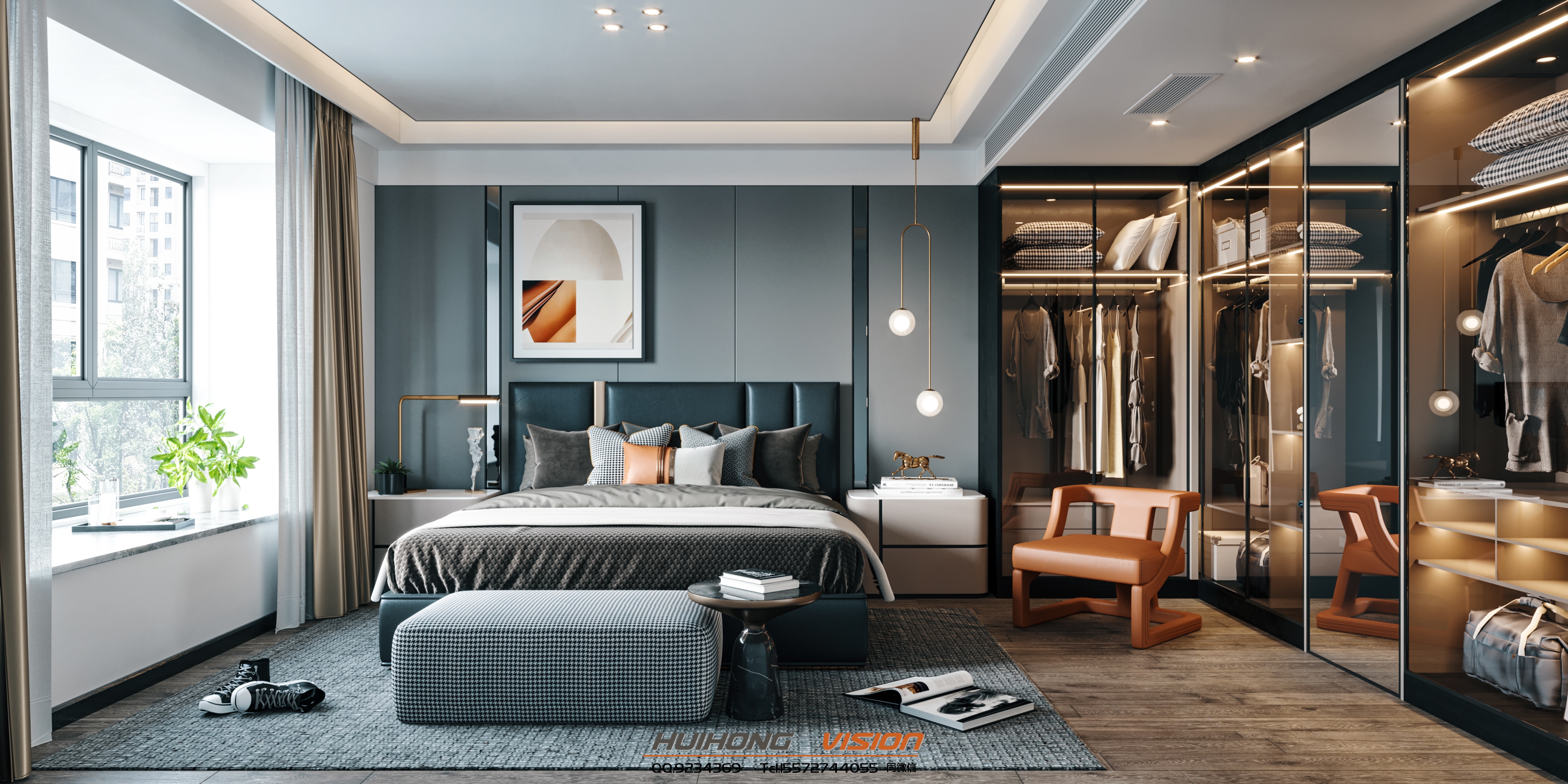 现代客餐厅卧室-6