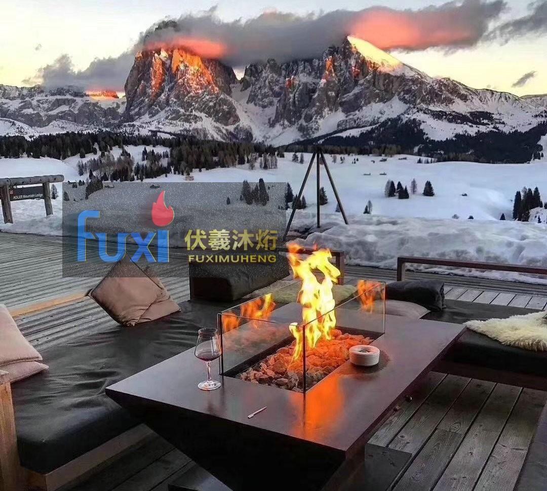 伏羲燃气壁炉打造真火采暖休闲区-14