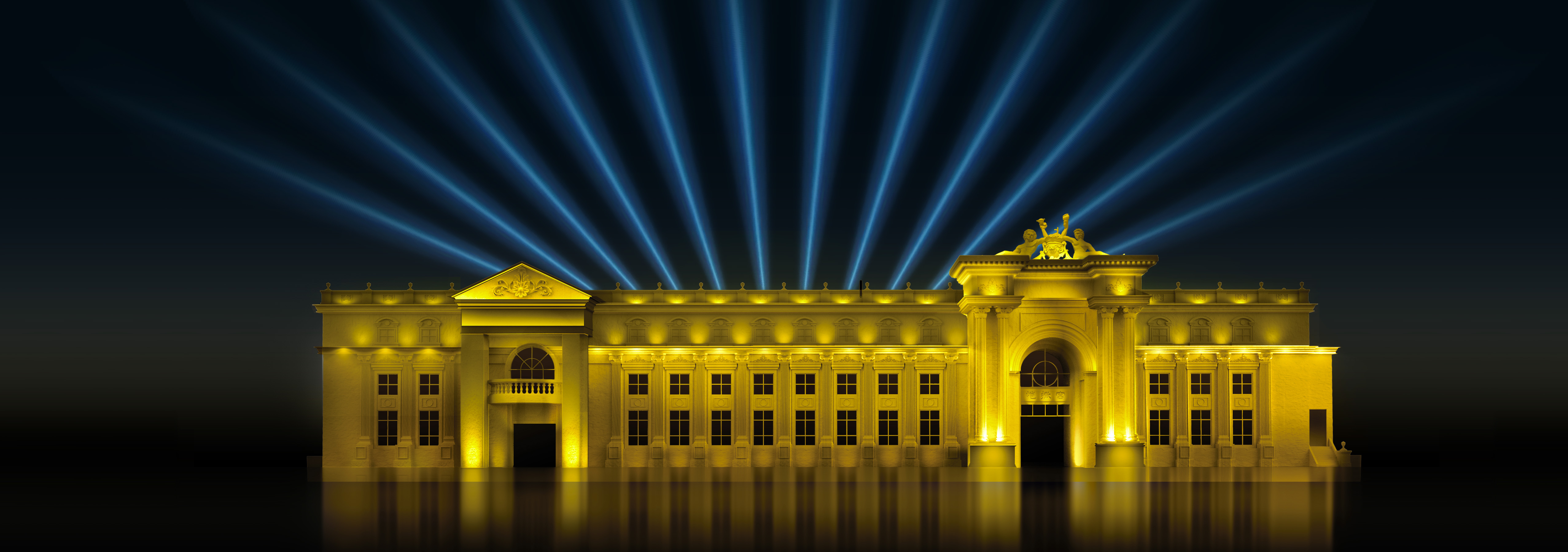 早期的一些商业中心建筑写字楼亮化效果图-12