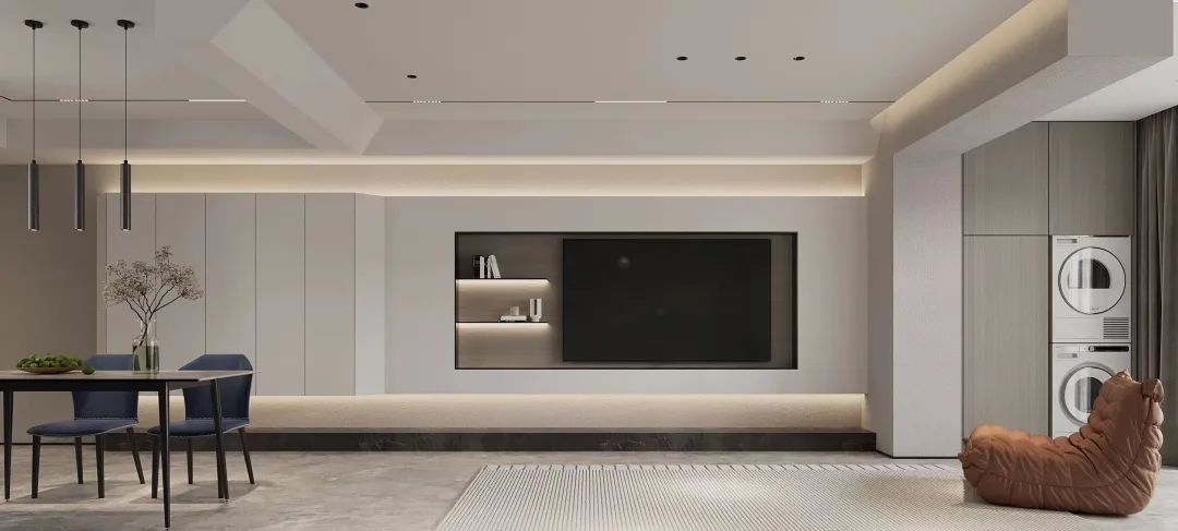 Original Design | 作品赏析 | 华侨城红坊140平，论空间分割的合理性，大横厅变身客厅+书房，真香！-49