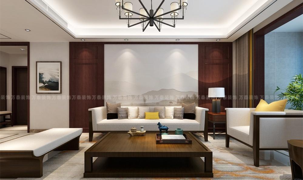 万泰装饰漫山天麓麓府新中式装修设计-10