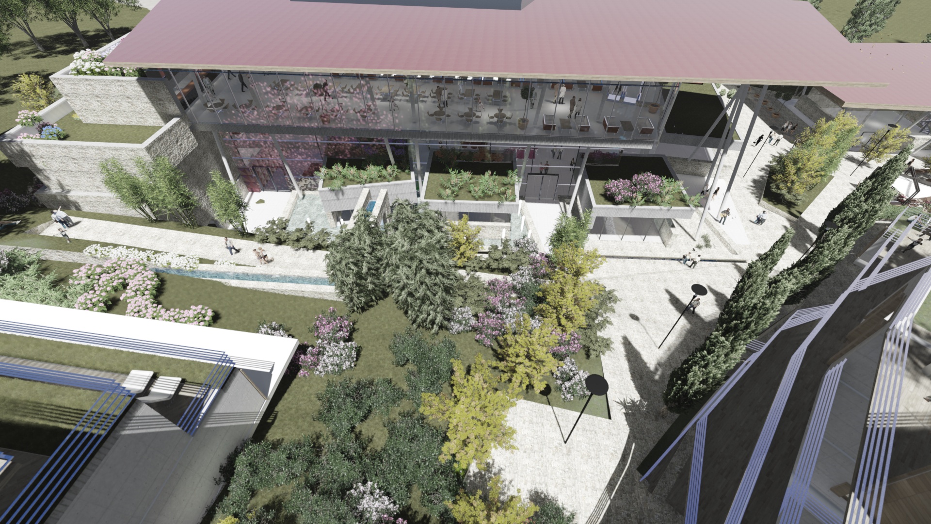 山坡上的绿色商业综合体-15