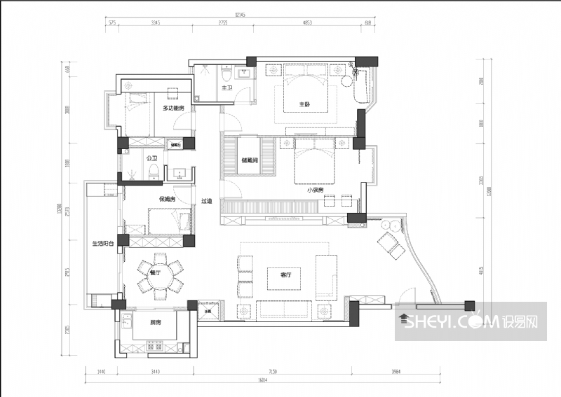 观域设计—万豪国际1503公寓-2