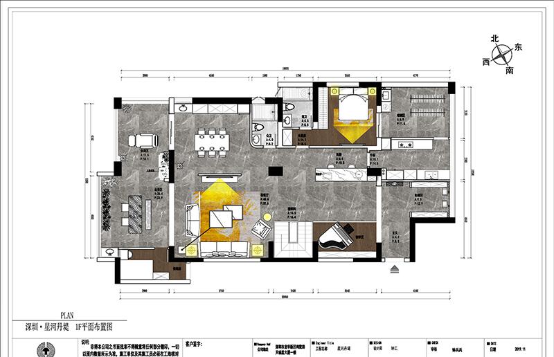 轻奢复式公寓，演绎现代色彩美学-0