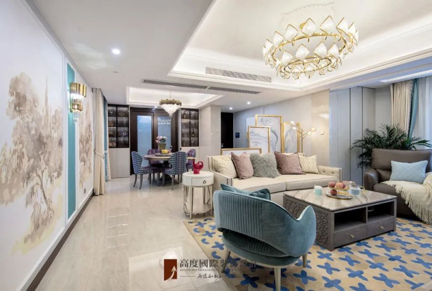 浪漫蒂芙尼蓝,美式家设计温柔呈现-42