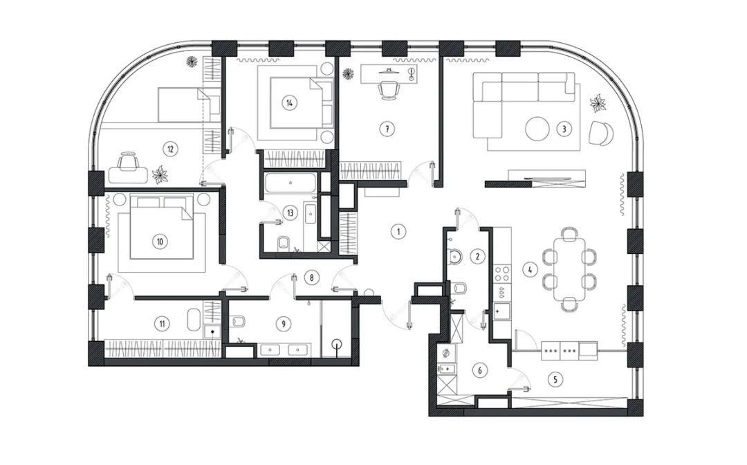 莫斯科 160㎡两套合一的优雅大空间丨俄罗斯莫斯科丨Bureau Slovo-47
