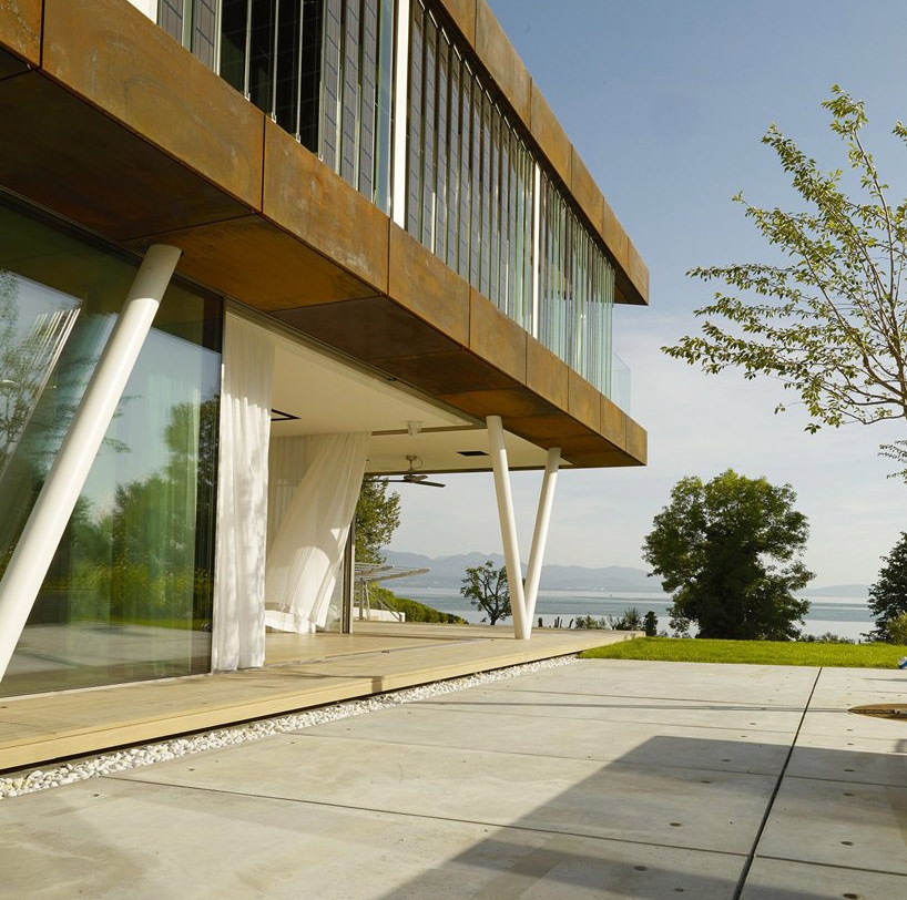 豪华别墅 现代风格[别墅] design paradigms builds eco friendly jewel box villa in switzerland-5