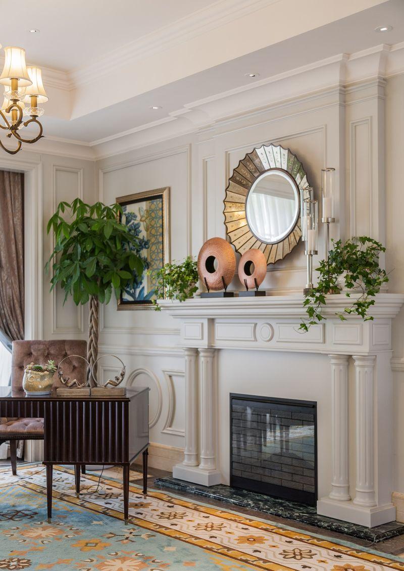 简美风格中的蓝金搭配——桃花源别墅G户型售楼处设计-9