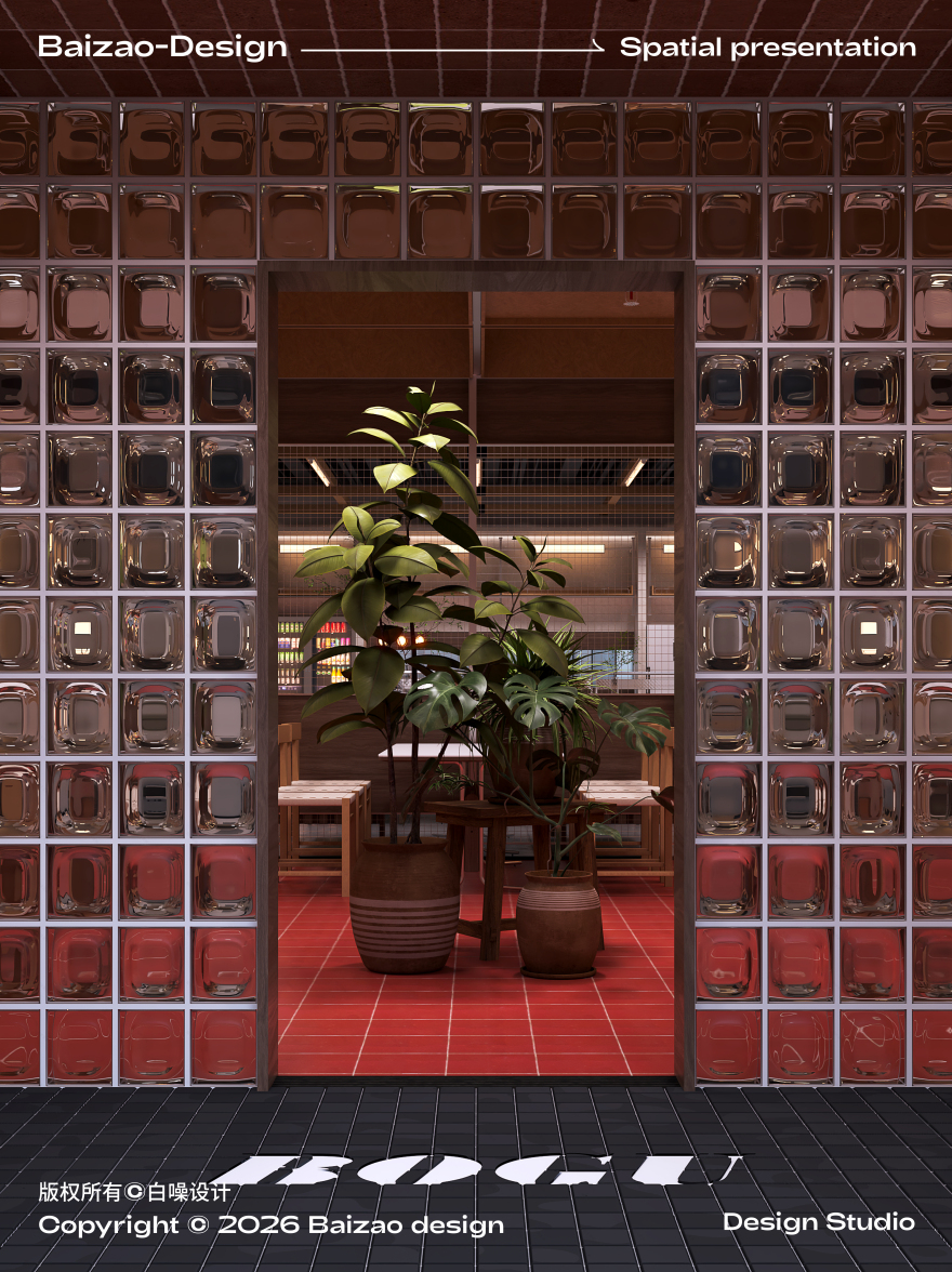 一场关于色彩与光线的构建 韩料店空间设计-22