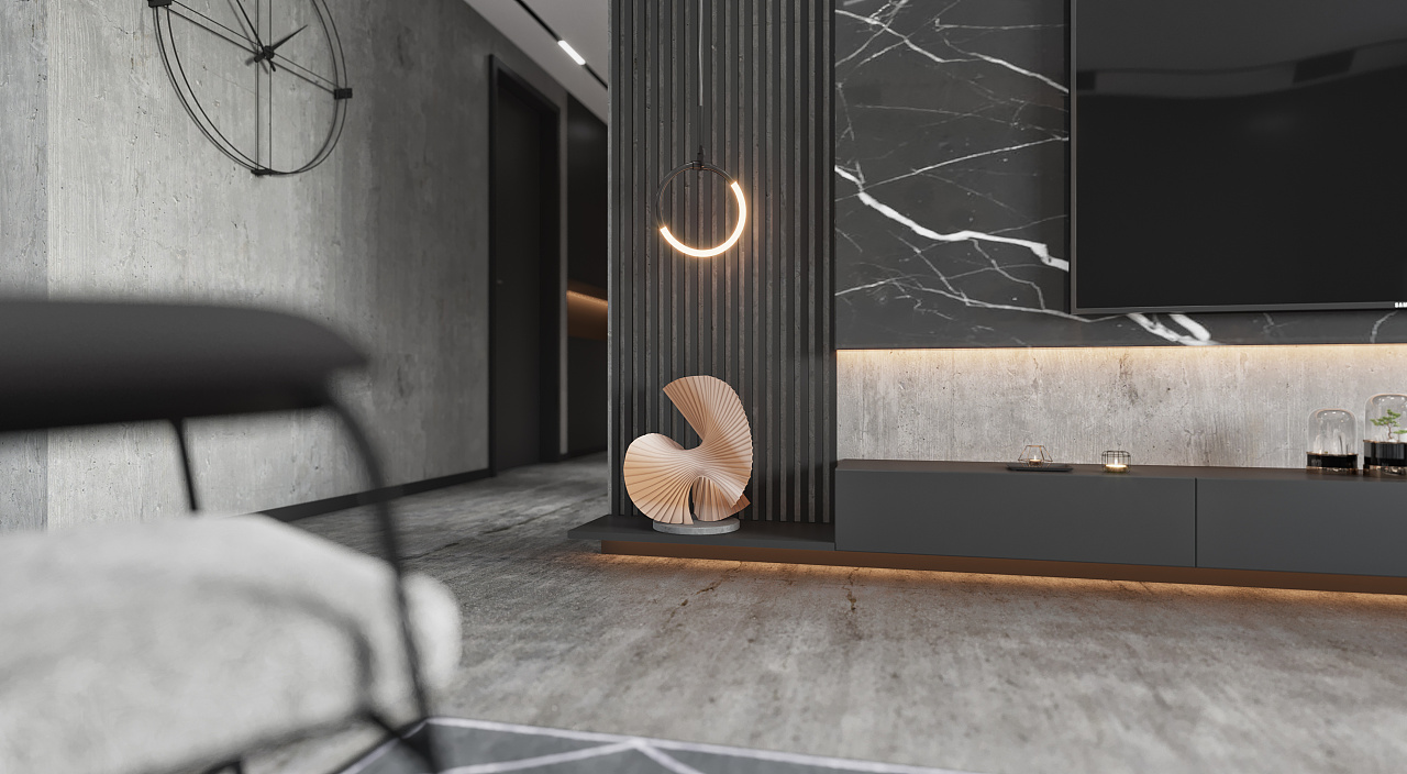 现代暗黑系空间设计 | 刚柔并济的隐秘魅力-8