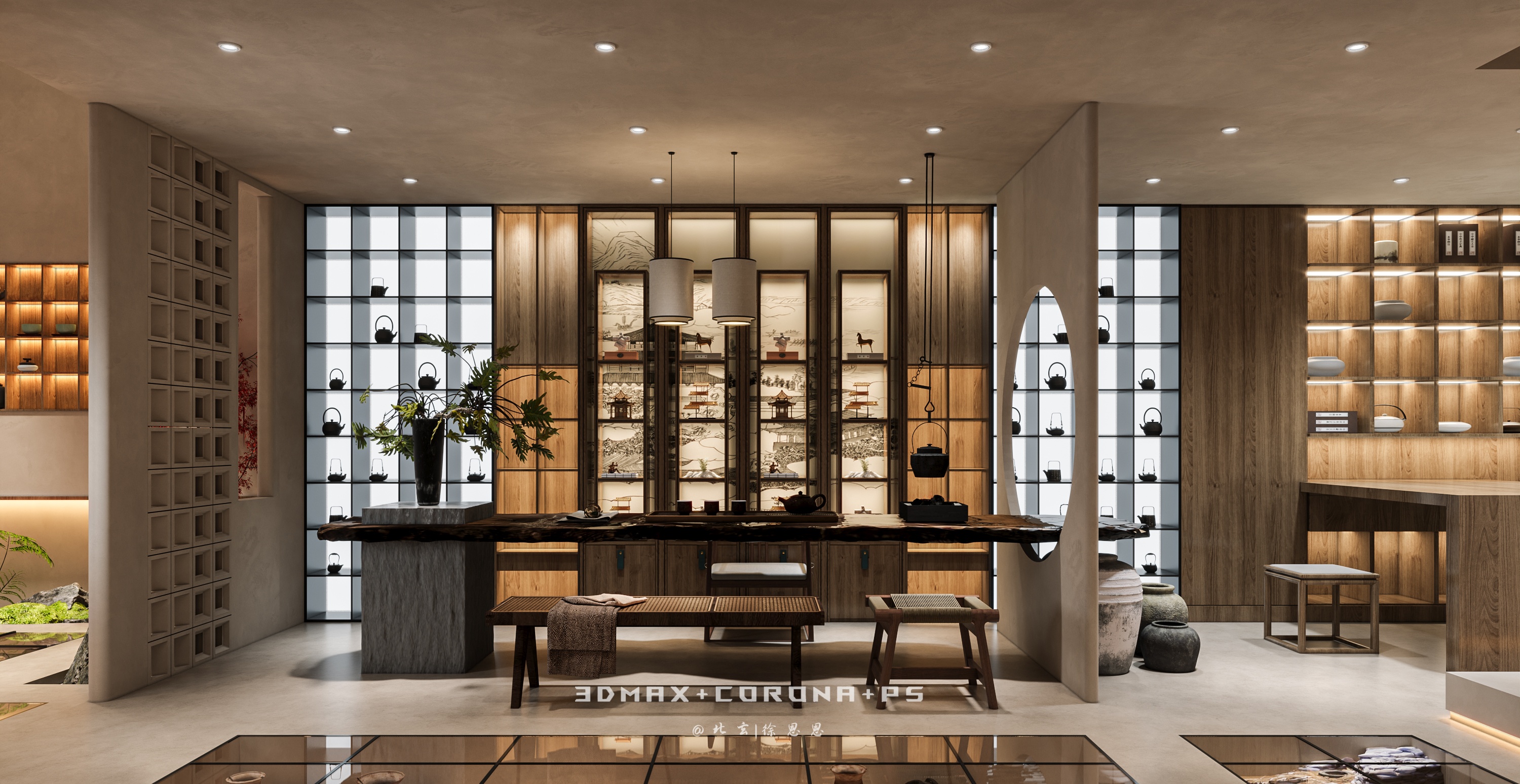 灰调侘寂 × 原木禅风：收藏店的东方美学叙事-2