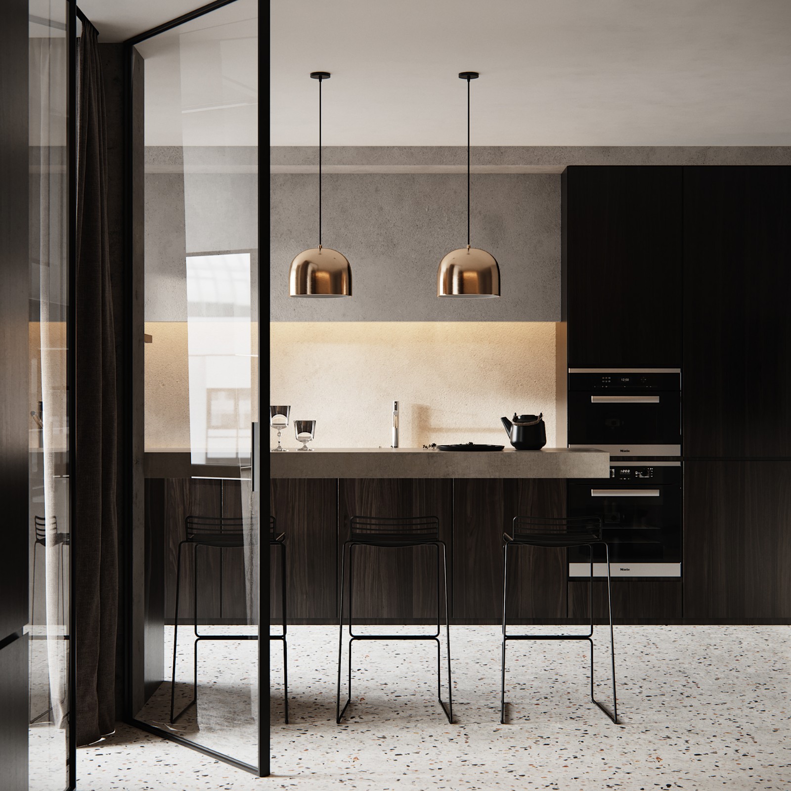 灰调极简小户型单身公寓  Bogdan Bulgakov-5