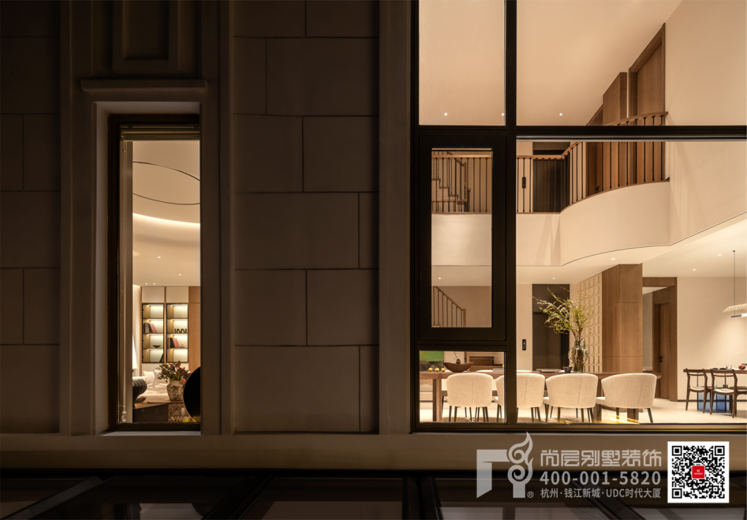 500㎡富春壹号院·木影流光·自然叙事的现代“剪影”别墅丨杭州尚层装饰-21