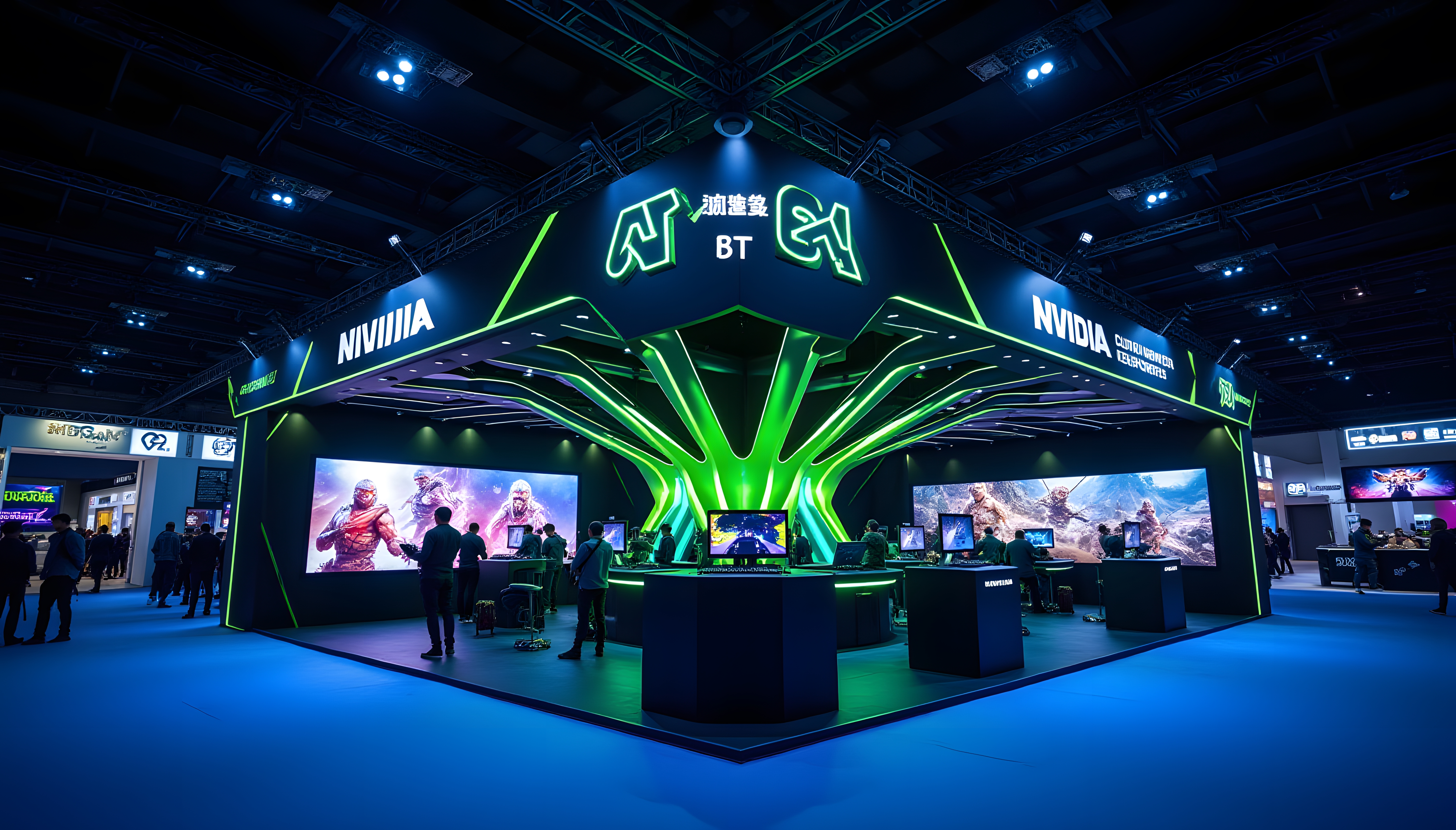 NVIDIA game exhibition booth.-28